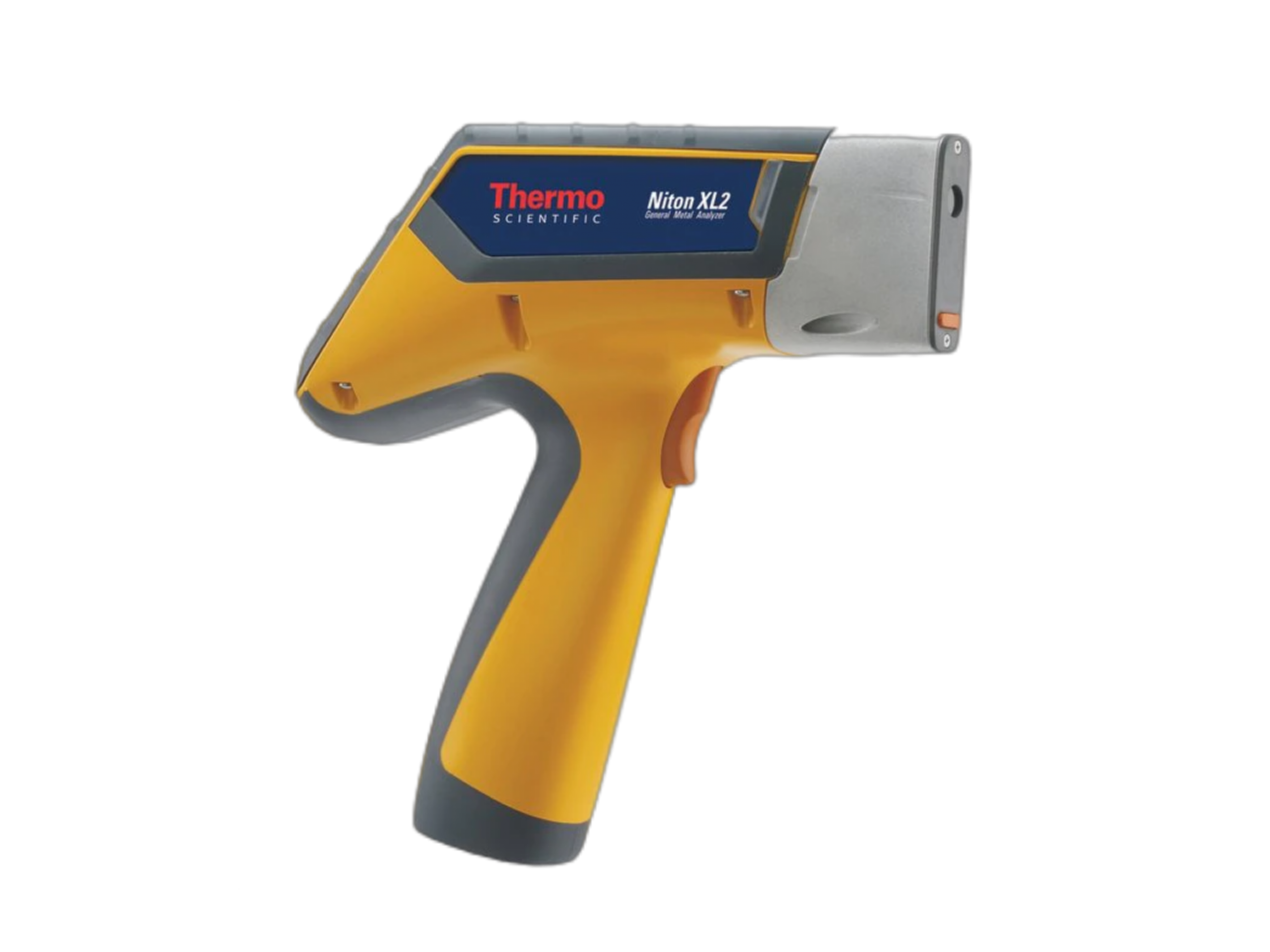 直读光谱仪设备正面展示，金属外壳，黑色面板配白色按钮，实验室环境下拍摄，清晰显示操作界面